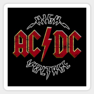 ACDC High Voltage Vintage Neon Style Sticker